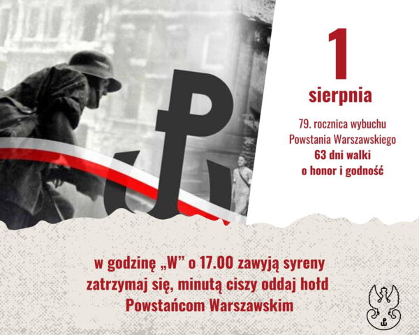 Dziś, 1 sierpnia w 79. rocznicę wybuchu Powstania Warszawskiego o godz. 17 zawyją syreny