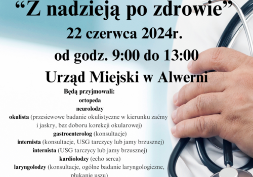 Najlepsi lekarze specjaliści zbadają za darmo w Alwerni