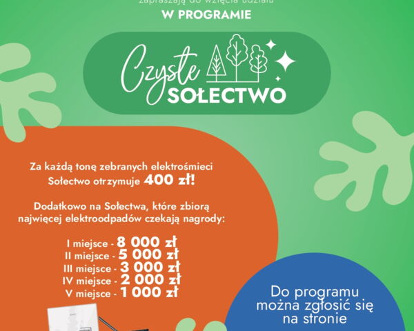 Warto zbierać elektrośmieci i mieć Czyste Sołectwo!