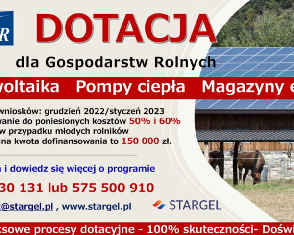 Nabór wniosków w programie „Modernizacja Gospodarstw Rolnych”