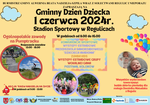 Zapraszamy na Gminny Dzień Dziecka do Regulic!