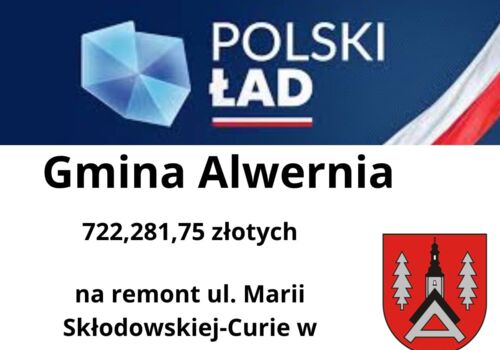 Będzie remont ul. Marii Skłodowskiej-Curie w Alwerni dzięki dotacji z Polskiego Ładu